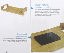 新品展示品 プリンセス テーブルグリル Mini Pure 103035 竹製台座 ホットプレート PRINCESS Table Grill_画像3