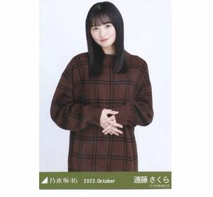 【OF-50】乃木坂46 公式グッズ 生写真 1枚　遠藤さくら　チュウ　ウィンドウペンチェック　乃木坂46 2022.October