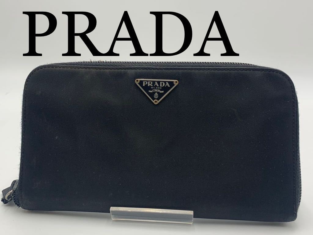 ☆美品☆プラダ PRADA 2329 サフィアーノ モノクローム 長財布