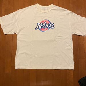 Keboz ケボーズ　ストリート　メンズ　ビックシルエット　Tシャツ　綿100% 白　ロゴ　スケボー　オーバーサイズ