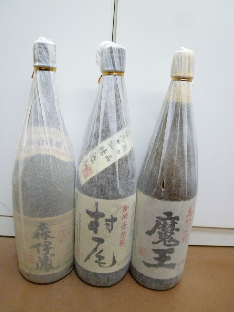 安心の関税送料込み 焼酎 3Mセット! 森伊蔵 村尾 魔王 1800ml - 通販