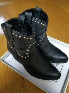 JEFFREY CAMPBELL ジェフリーキャンベル　牛革ウエスタンショートブーツ３９　中古