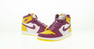 ◯ NIKE ナイキ AIR JORDAN 1 RETRO エア ジョーダン 1 レトロ スニーカー 555088-706 28cm 黄色 イエロー 103 