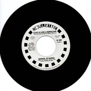 Brenda Jo Harris 「Love Is Like A Hurricane/ Standing On The Outside」米国盤プロモ用EPレコード