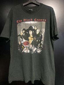 90'S当時物 THE BLACK CROWES Tシャツ ヴィンテージ　XL バンドTシャツ　ブラッククロウズ　Aerosmith ブラック　ガンズ　