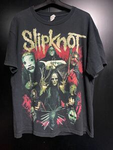 00'S that time thing Slipknot T-shirt Vintage black size L METALLIC slip knot band T-shirt copy light 