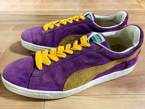  большой размер, Vintage, редкость! PUMA Puma SUEDE замша замша фиолетовый / желтый лиловый 2003 год производства 29cm US11 оригинал k ride CLYDE