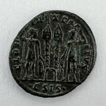 【古代ローマコイン】Constantine II（コンスタンティヌス2世）クリーニング済 ブロンズコイン 銅貨(shVNTGz2mG)_画像2