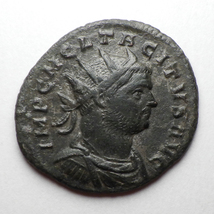 【古代ローマコイン】Tacitus（タキトゥス）クリーニング済 ブロンズコイン 銅貨(JiuuEPr_gg)_画像1
