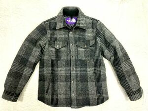 ★THE NORTH FACE PURPLE LABEL★Harris Tweed ノースフェイス パープルレーベル ハリスツイード ウール 光電子ダウンジャケット M/ND2372N