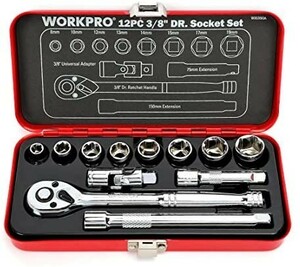 WORKPRO ソケットレンチセット ガレージツールセット ラチェットレンチ 差込角9.5mm（3/8インチ）