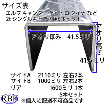 即納！アルミ縞板トラック アオリ 笠木 カバー エルフ キャンター デュトロ ダイナなど シングルキャブ 標準 汎用 あおり カスタム メッキ_画像2