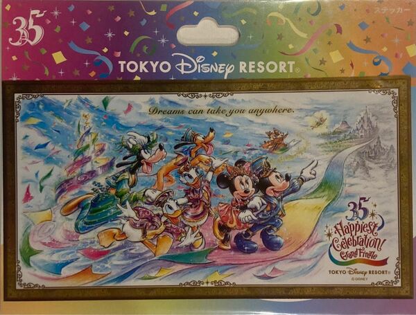 TOKYO Disney RESORT ３５周年　記念ステッカー　 ハピエストセレブレーショングランドファイナル