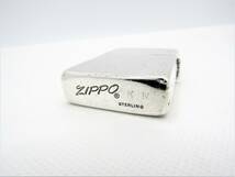 純銀 スターリングシルバー イタリックボトム ５面ハンマーリューター zippo ジッポ 1988年_画像7