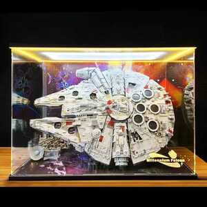 LEGO Lego 75192 millenium Falcon 75105 Star * War z* exclusive use * figure case acrylic fiber case LED lighting exhibition showcase 