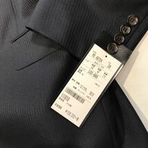 新品タグ付き156,000円激安高級dunhill ORDER MADE 2つボタンスーツセットアップ　サイズBE5 濃紺navyシャドウストライプAMF日本製　訳あり_画像3