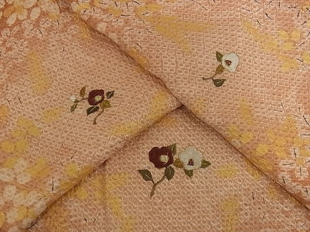 少し豊富な贈り物浴衣/水着付下げ 金糸刺繍 鳳凰花文 反端付き m-2s164