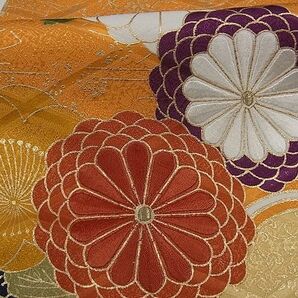 着物屋こころ■豪華振袖 刺繍 雲取花文 金彩 着丈162cm 裄丈64cm 正絹 逸品 A-ta2381の画像7