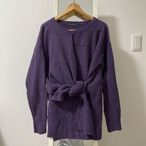 URBAN RESEARCHニット パープル デザインニット FREE