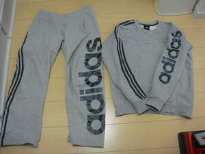 ☆ビッグロゴ☆アディダス☆adidas☆トレーナースウェット☆上下セット☆サイズL☆中古☆