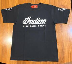 新春SALE☆【Indian】Mサイズ　ブラック　インディアン×TOKYOBBコラボ　Tシャツ　インディアンモトサイクル×トーキョービービー