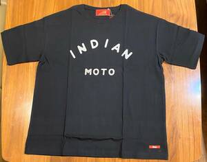 【Indian Motocycle】Mサイズ　ブラック　ロゴ”INDIAN MOTO”Tシャツ　インディアンモトサイクル　ランブル