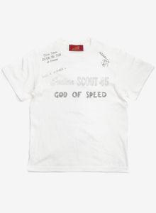 【Indian Motocycle】Sサイズ　ハンドペイント&#34;GOD OF SPEED&#34;　Tシャツ　インディアンモトサイクル　ランブル