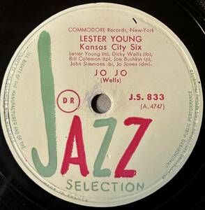 KANSAS CITY SIX w LESTER YOUNG JAZZ SELECTION Jo Jo/ I Got Rhythm