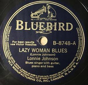 LONNIE JOHNSON BLUEBIRD Lazy Woman Blues/ In Love Again