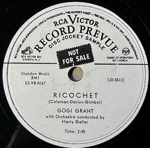 GOGI GRANT RCA VICTOR Riccochet/ Secret Love