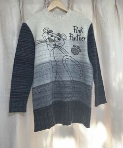  Castelbajac Pink Panther gradation knitted sweater 