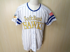 443◆SoftBank HAWKS 鷹の祭典2022専用ユニフォーム◆福岡ソフトバンクホークス Majestic社製 Lサイズ ポリ素材 白系 ゆうパケット発送 5A