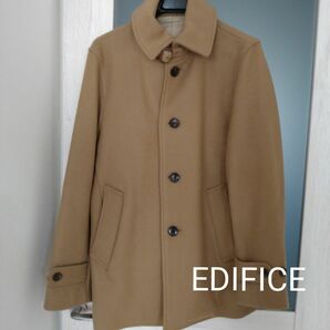 （値下げ！）メンズ アウター EDIFICE エディフィス コート ジャケット ベージュ ステンカラーコート 仕事 ビジネス