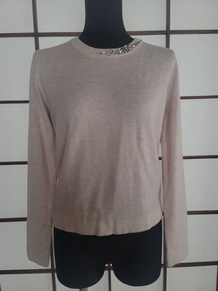 NATURAL BEAUTY BASIC カットソー ビジュー M