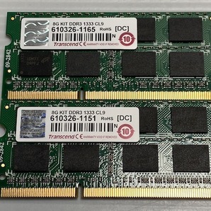 Tracscend 8GB KIT DDR3 1333 CL9 204ピン ノートブック用 メモリー 4GB 2枚セット [M222]の画像1