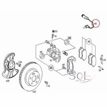 送料185円 ベンツ R171 R172 W463 フロント ブレーキパットセンサー SLK200 SLK280 SLK350 SLK55 G320 G500 G550 2115401717 2205400717_画像2