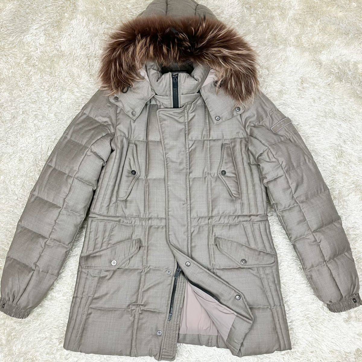 TATRAS タトラス ウールダウンコート カシミヤ混 Aライン ベルト付 XL