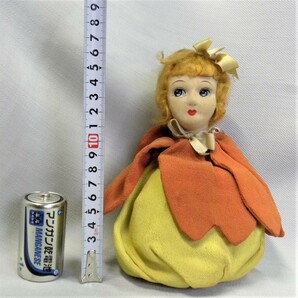 昭和レトロ 巾着人形 文化人形 ミニバッグ きんちゃく 布小物 乙女雑貨の画像2