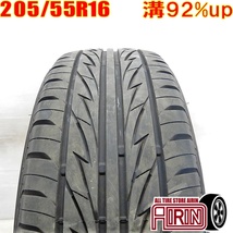 中古タイヤ 205/55R16 サマータイヤ BRIDGESTONE TECHNO SPORTS 1本 単品 86 オーリス ヴォクシー インプレッサ カローラ 中古 16インチ_画像1