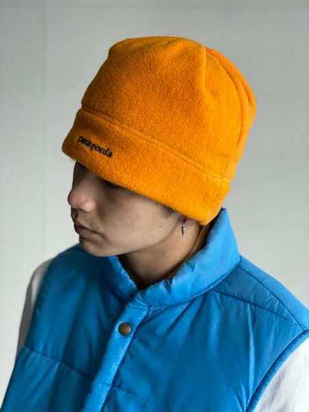 98's Patagonia Fleece Hat ORANGE MADE IN U.S.A.フリースハット オレンジ フリースキャップ