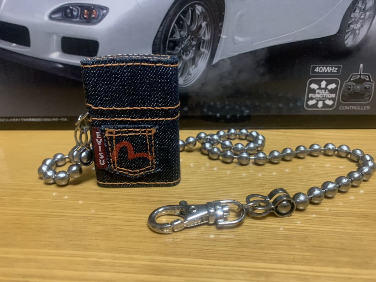 EVISU エヴィス デニム ウォレットチェーンZIPPO 新品未使用 赤カモメ