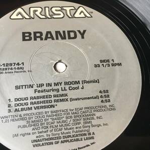 2317●Brandy Featuring LL Cool J - Sittin' Up In My Room (Remix)/Acappella Instrumental/12inch LP アナログ盤の画像5