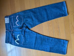 エヴィス EVISU インディゴ　朱耳 LOT.2000 白色　ピンク　かもめ ステッチ　デニム パンツ ジーパン ジーンズ 31