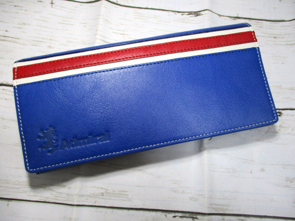 格安 セール 新品 財布 メンズ 長財布 束入れ Admiral アドミラル 本革 最高級 トリコロールカラーのスタイリッシュデザイン 大特価