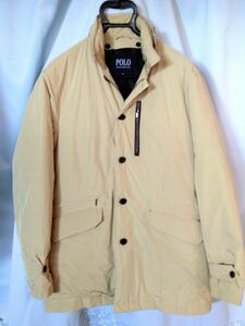 期間限定価格ＰＯＬＯ ダウンコート　良品、肌触り良く微細なシワ加工品で軽く感じ暖かいです。ベージュ系