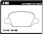 ACRE アクレ ブレーキパッド PC2600(競技専用) リア Alfa Romeo MiTo 1.4 TURBO(6MT) β109_画像3