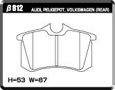 ACRE ブレーキパッド リアルレーシング(競技専用) リア PEUGEOT 2008 1.2 Allure/1.2 GT-Line/1.2 Crosscity フロント:Φ283ローター β812_画像3