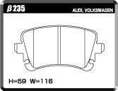 ACRE アクレ ブレーキパッド フォーミュラ700C リア AUDI A6 C6 4.2 Allroad QUATTRO β235_画像3