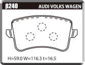 ACRE アクレ ブレーキパッド PC3200(競技専用) リア AUDI Q5 8R 2.0 TFSI QUATTRO フロント:TRW製キャリパー β240_画像3