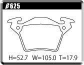 ACRE アクレ ブレーキパッド PC2600(競技専用) リア Mercedes Benz E W211 セダン 2.6 E240 β625_画像3